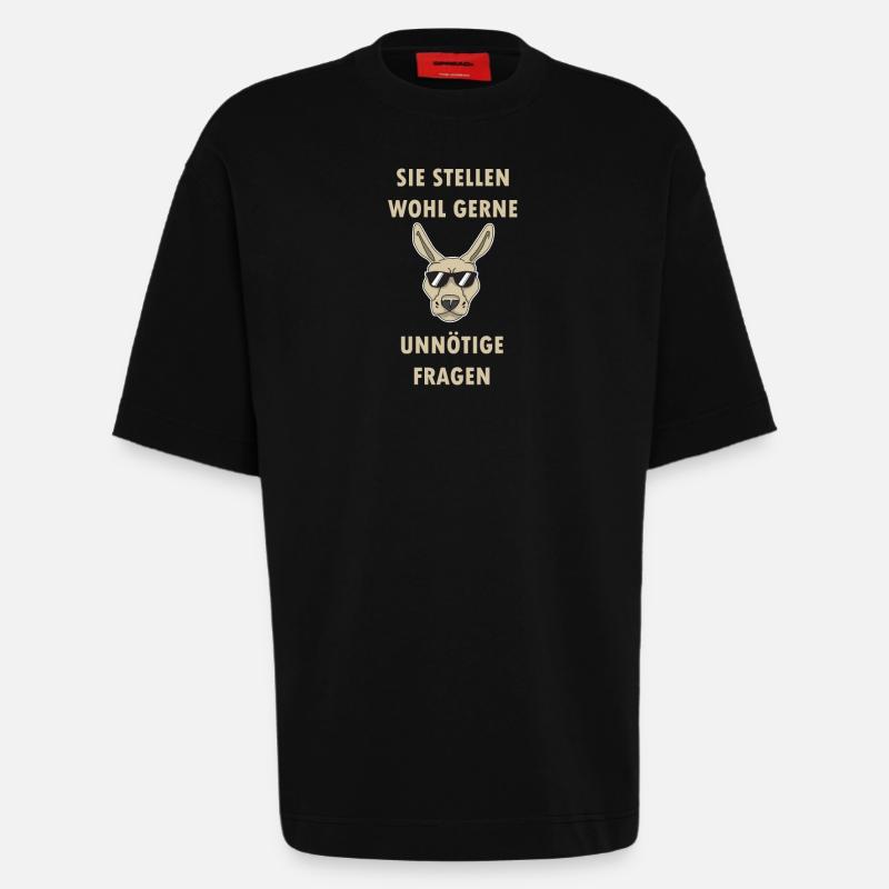 Känguruh sie stellen wohl gerne - Heavyweight T-Shirt - made by SPREAD  - SOLID BLACK
