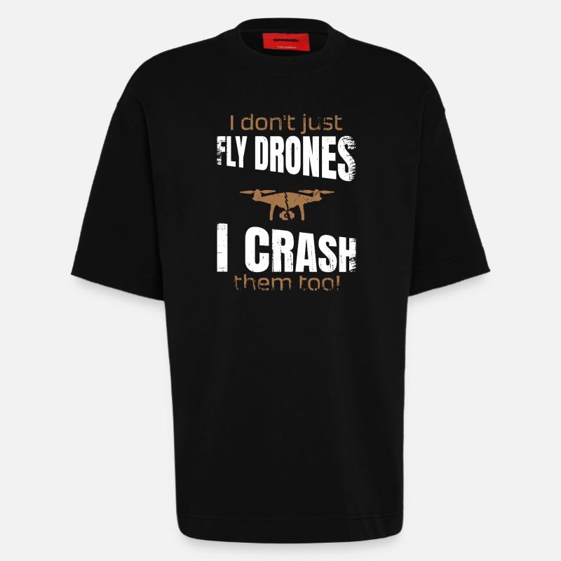 Drone Pilot Flying Drones Drone Fpv - Heavyweight T-Shirt - made by SPREAD - SOLID BLACK