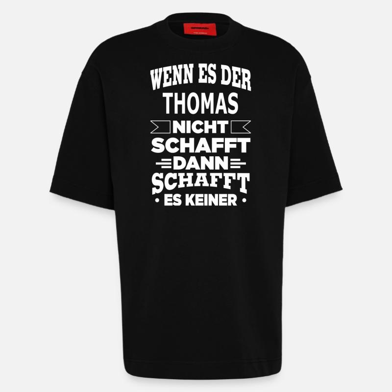 THOMAS - Heavyweight T-Shirt - made by SPREAD  - SOLID BLACK