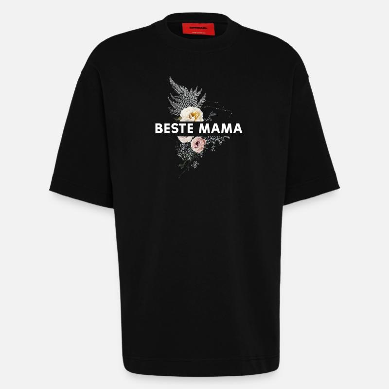 Beste Mama - Heavyweight T-Shirt - made by SPREAD  - SOLID BLACK