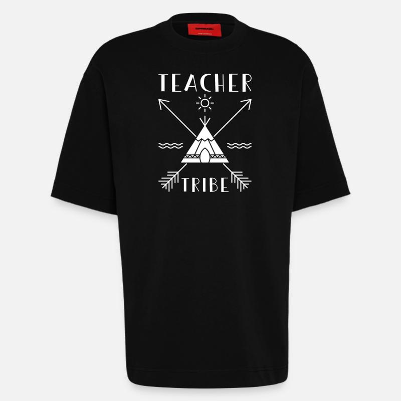 Conception de groupes d’enseignants - T-shirt bio épais oversize fabriqué en UE - SOLID BLACK
