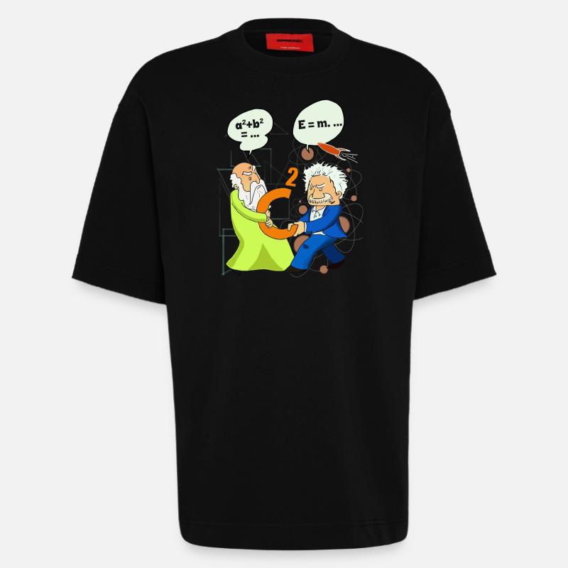 Chemise Math et Science - T-shirt bio épais oversize fabriqué en UE - SOLID BLACK
