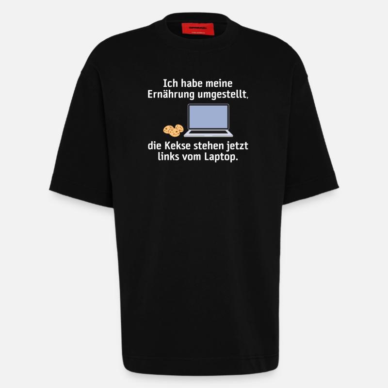 Nerd Spruch Ernährung - Heavyweight T-Shirt - made by SPREAD  - SOLID BLACK