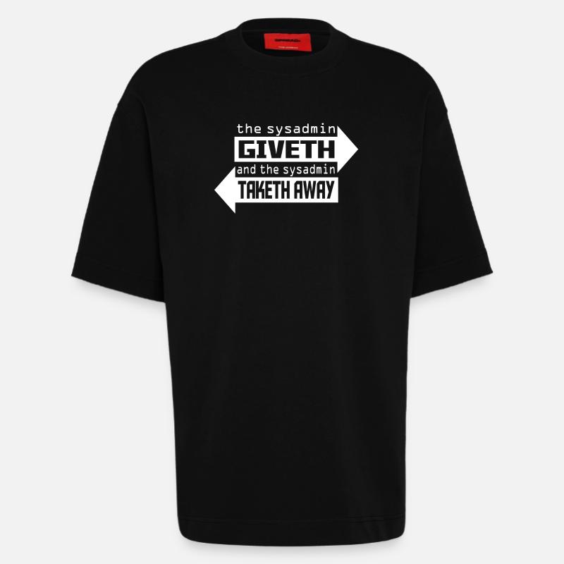 le sysadmin - T-shirt bio épais oversize fabriqué en UE - SOLID BLACK