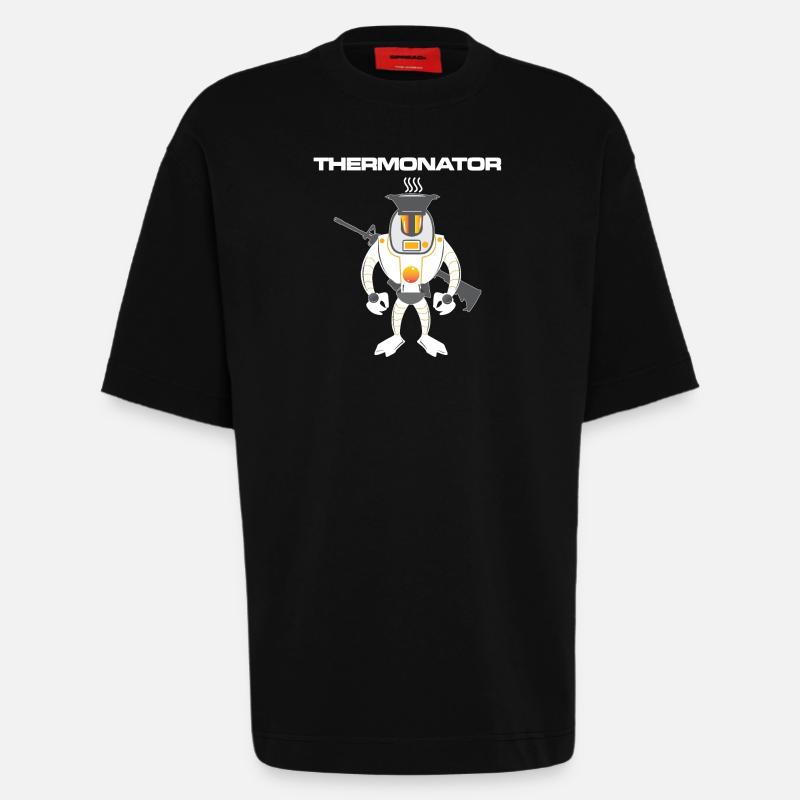 Thermonator Terminator Geschenkidee - Heavyweight T-Shirt - made by SPREAD  - SOLID BLACK