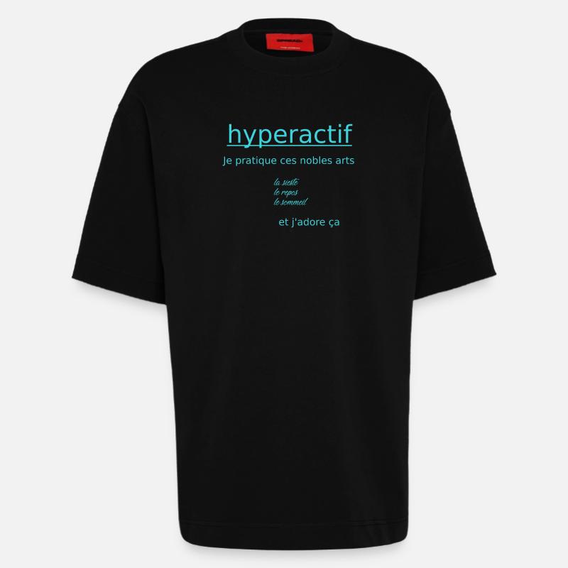hyperactive - Heavyweight T-Shirt - made by SPREAD  - SOLID BLACK