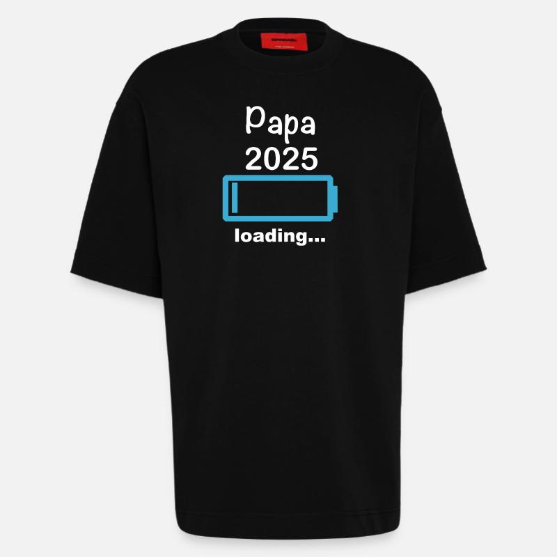 Papa 2025 loading - Heavyweight T-Shirt - made by SPREAD  - SOLID BLACK
