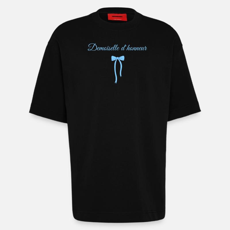 Blaue Schleife Brautjungfer - Heavyweight T-Shirt - made by SPREAD  - SOLID BLACK