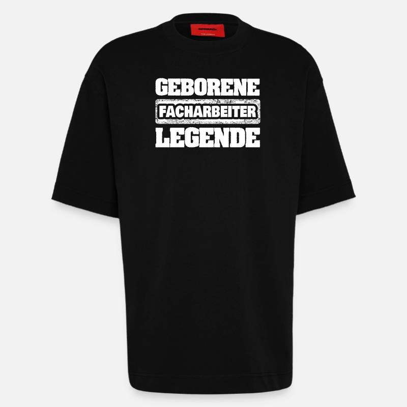 Facharbeiter - Heavyweight T-Shirt - made by SPREAD  - SOLID BLACK