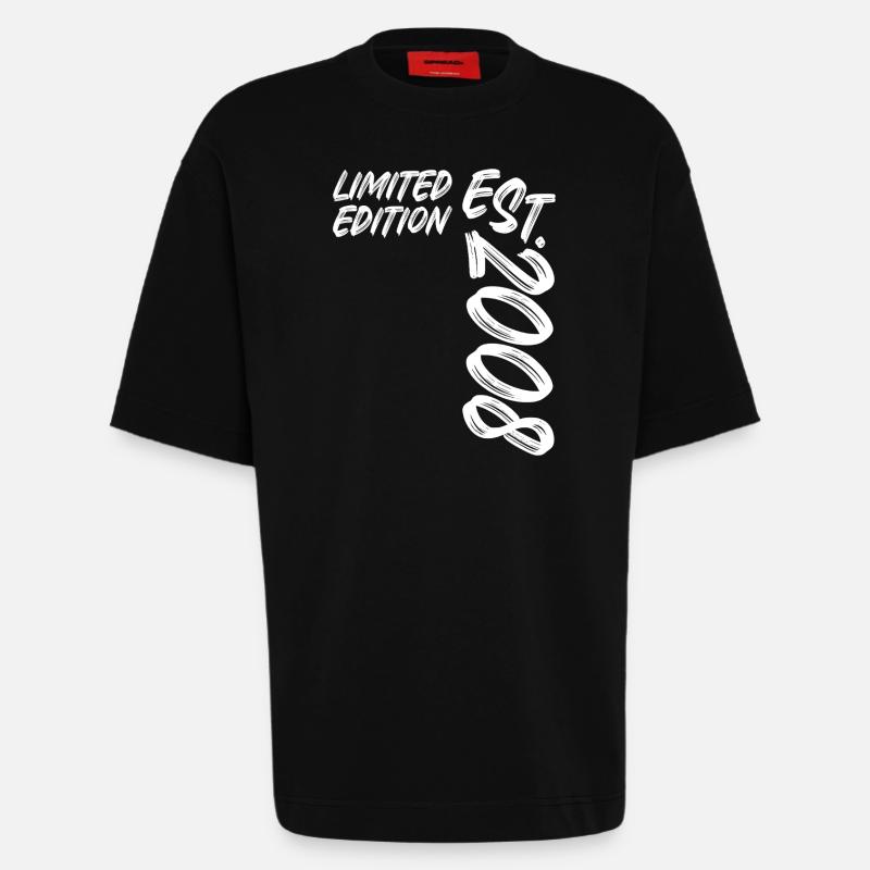Édition limitée est. 2008 - T-shirt bio épais oversize fabriqué en UE - SOLID BLACK