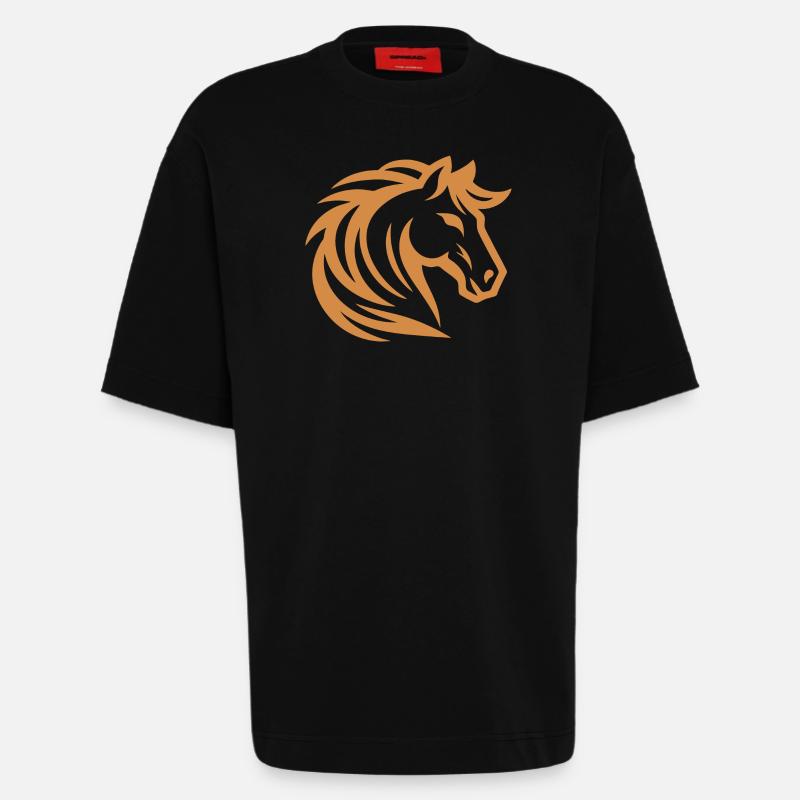 Conception de la silhouette Hafflinger - T-shirt bio épais oversize fabriqué en UE - SOLID BLACK