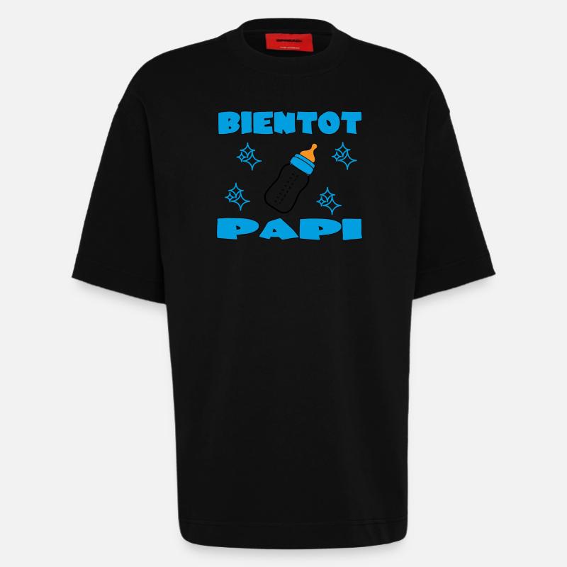 BIENTOT PAPI - T-shirt bio épais oversize fabriqué en UE - SOLID BLACK