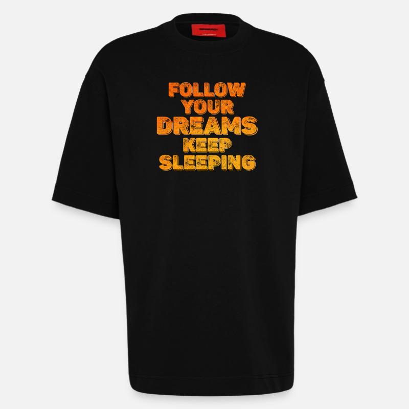 Keep Your Dreams Keep Sleeping - Heavyweight T-Shirt - made by SPREAD  - SOLID BLACK