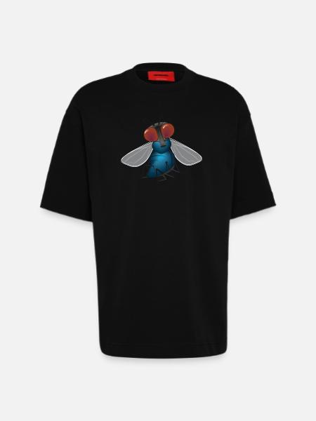 fliege - Heavyweight T-Shirt - made by SPREAD - SOLID BLACK