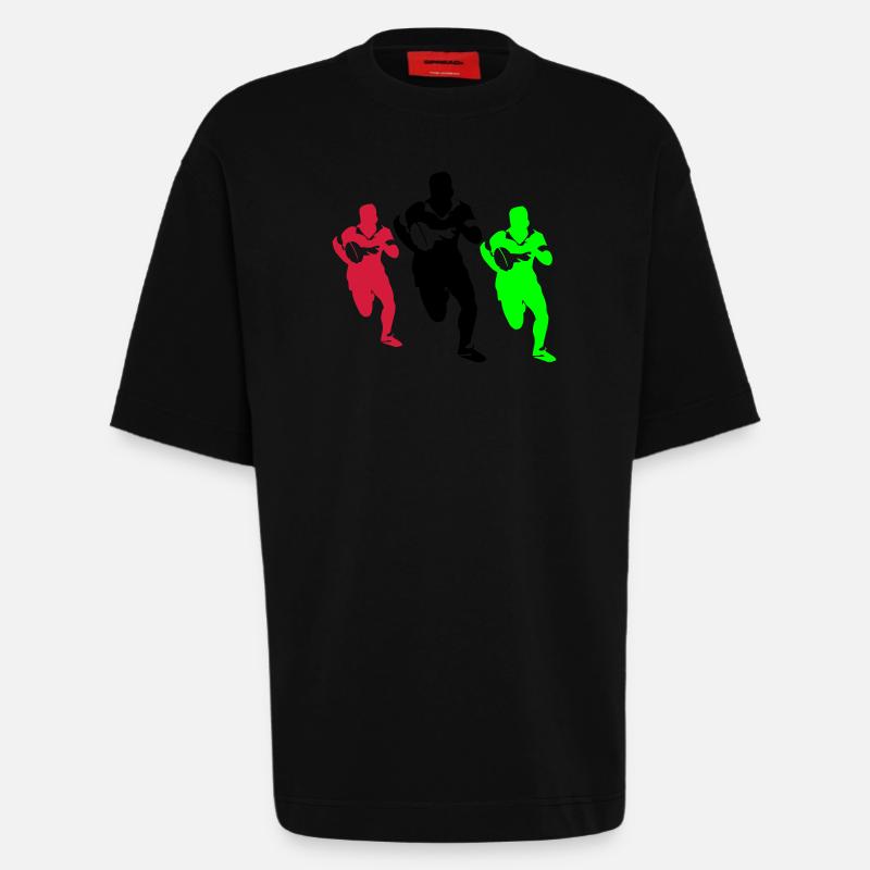 rugby - Heavyweight T-Shirt - made by SPREAD  - SOLID BLACK