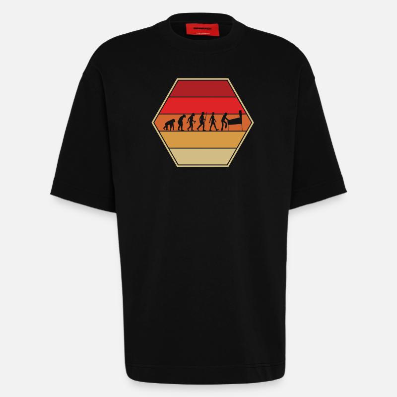 Pinball machine Evolution Pinball Development - Heavyweight T-Shirt - made by SPREAD - SOLID BLACK