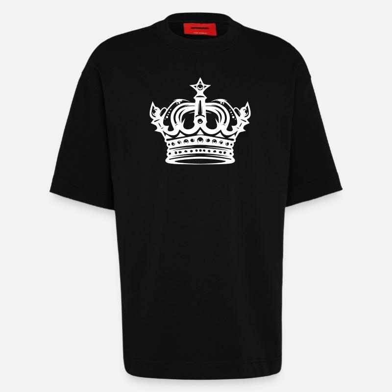 Krone Element - Heavyweight T-Shirt - made by SPREAD  - SOLID BLACK