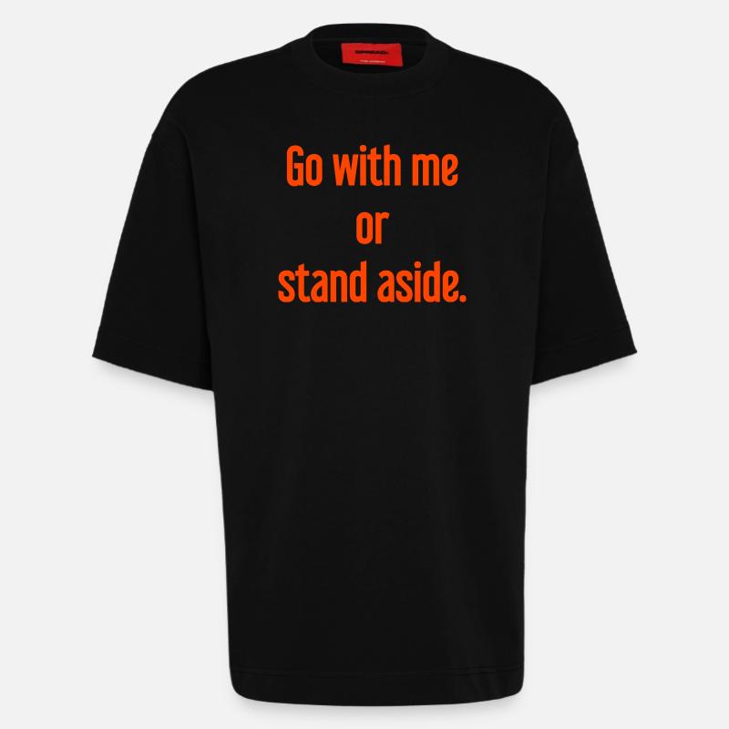 Geh mit oder beiseite - Heavyweight T-Shirt - made by SPREAD  - SOLID BLACK