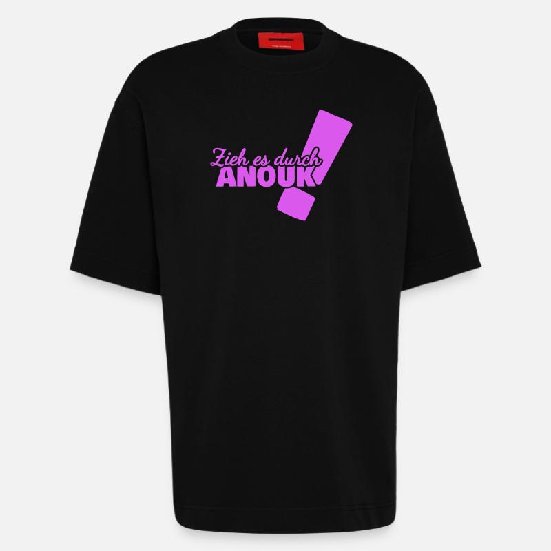 Anouk as a given name - Heavyweight T-Shirt - made by SPREAD  - SOLID BLACK