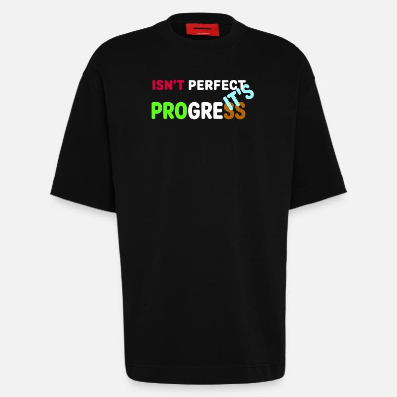 C’EST LE PROGRÈS - T-shirt bio épais oversize fabriqué en UE - SOLID BLACK