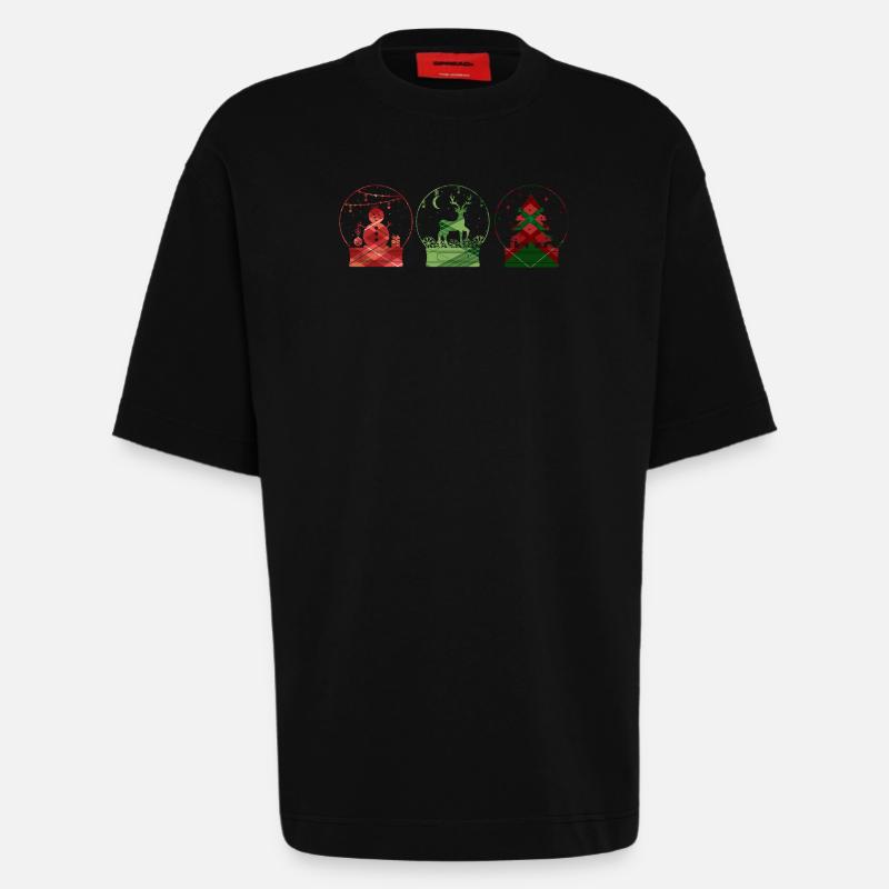 Weihnachtsbaum Weihnachtskugel Weihnachts - Heavyweight T-Shirt - made by SPREAD  - SOLID BLACK