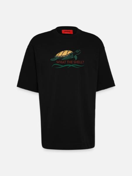 What the Shell? - Heavyweight T-Shirt - made by SPREAD - SOLID BLACK