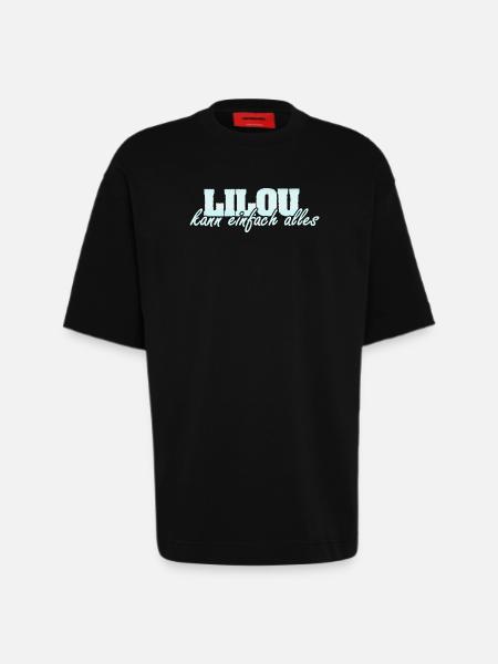 Lilou - Heavyweight T-Shirt - made by SPREAD  - SOLID BLACK