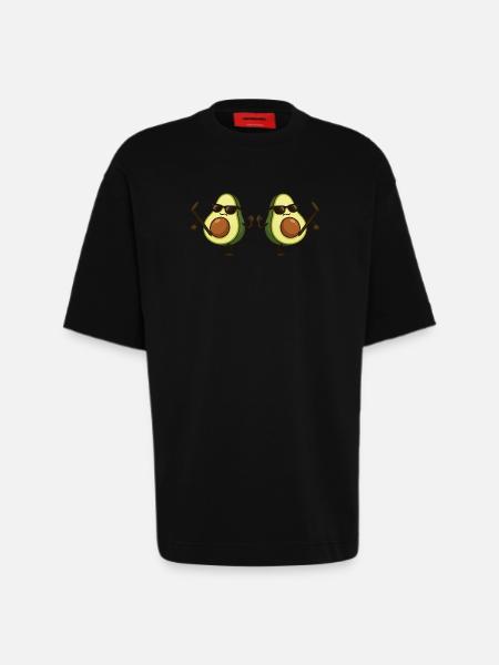 Karaté Avocat 2 - T-shirt bio épais oversize fabriqué en UE - SOLID BLACK