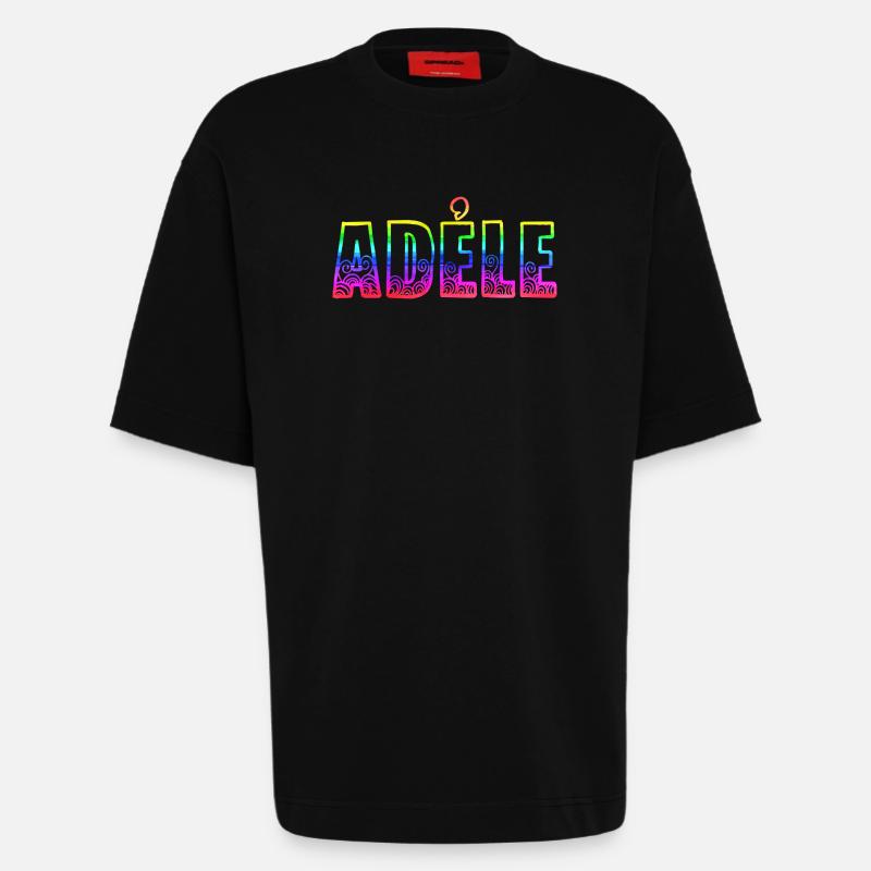 adéle rs rainbow - Heavyweight T-Shirt - made by SPREAD  - SOLID BLACK