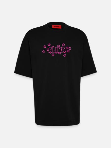 Alina as Alina - Heavyweight T-Shirt - made by SPREAD - SOLID BLACK