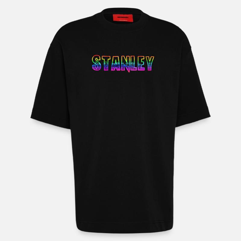 stanley rs regenbogen - Heavyweight T-Shirt - made by SPREAD  - SOLID BLACK
