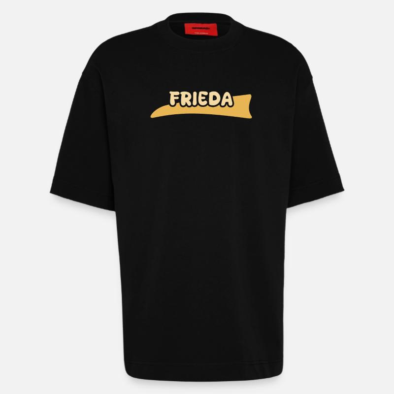 First name Frieda - Heavyweight T-Shirt - made by SPREAD - SOLID BLACK