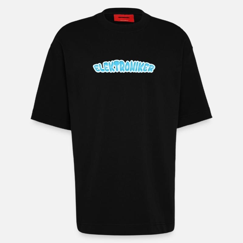 Electronics technician as electronics technician - Heavyweight T-Shirt - made by SPREAD - SOLID BLACK