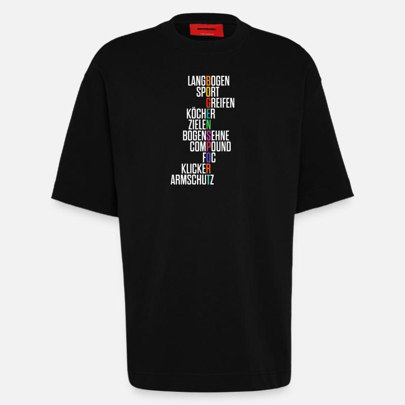 Bogenschießen Feldbogenschießen Langbogen Bogen - Heavyweight T-Shirt - made by SPREAD - SOLID BLACK