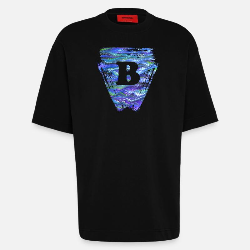 Triangle E 103 B - T-shirt bio épais oversize fabriqué en UE - SOLID BLACK
