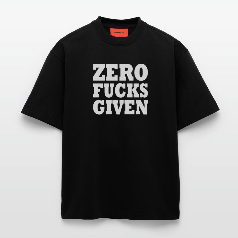 Zero fucks given Heavyweight T-Shirt - made by SPREAD 