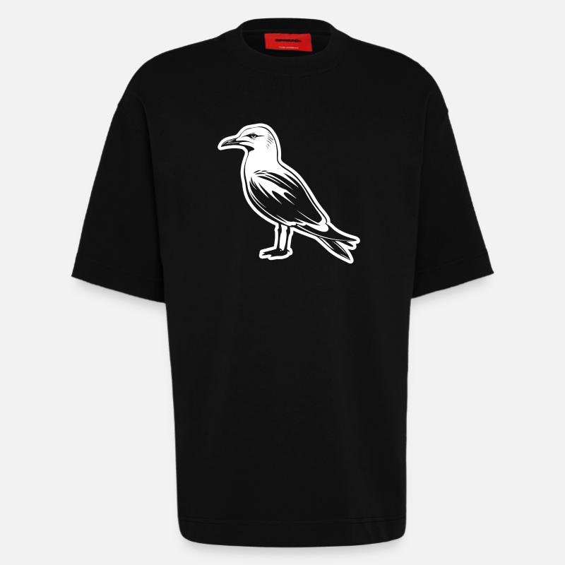 Möwe - Heavyweight T-Shirt - made by SPREAD  - SOLID BLACK
