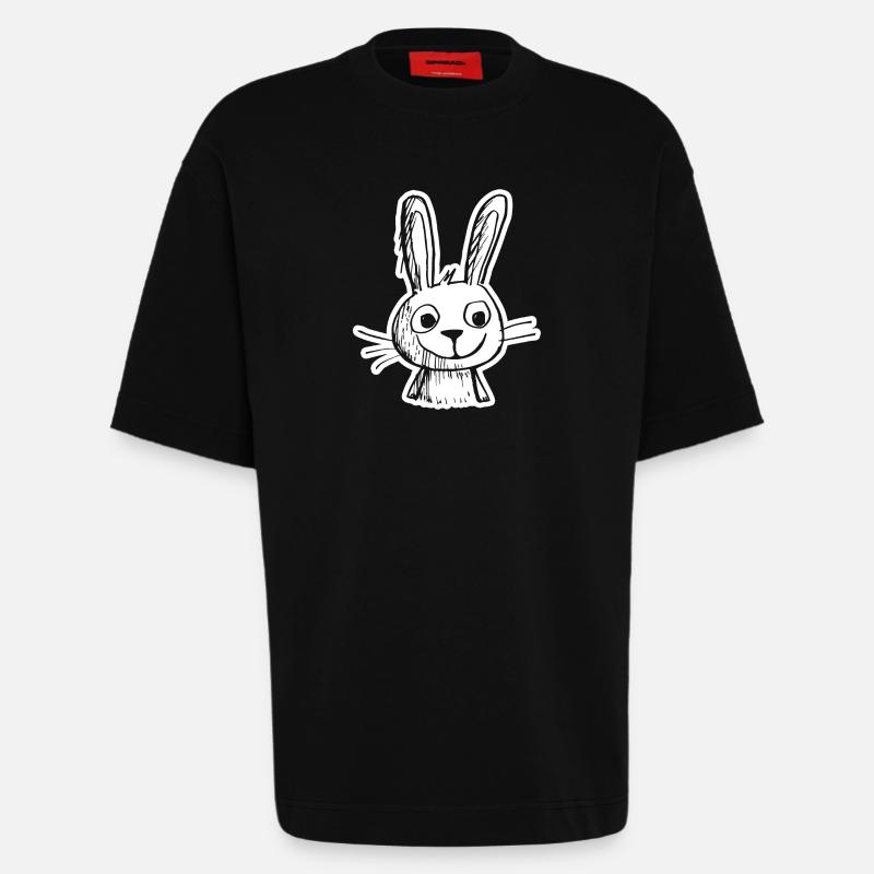 Rabbit Rabbit - Heavyweight T-Shirt - made by SPREAD - SOLID BLACK