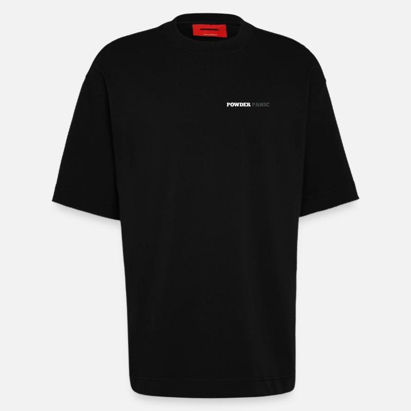 Powder Panic Logo - Heavyweight T-Shirt - made by SPREAD  - SOLID BLACK