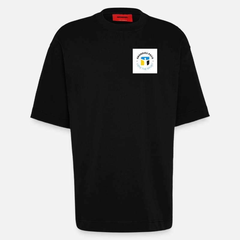 grondieu poco - T-shirt bio épais oversize fabriqué en UE - SOLID BLACK