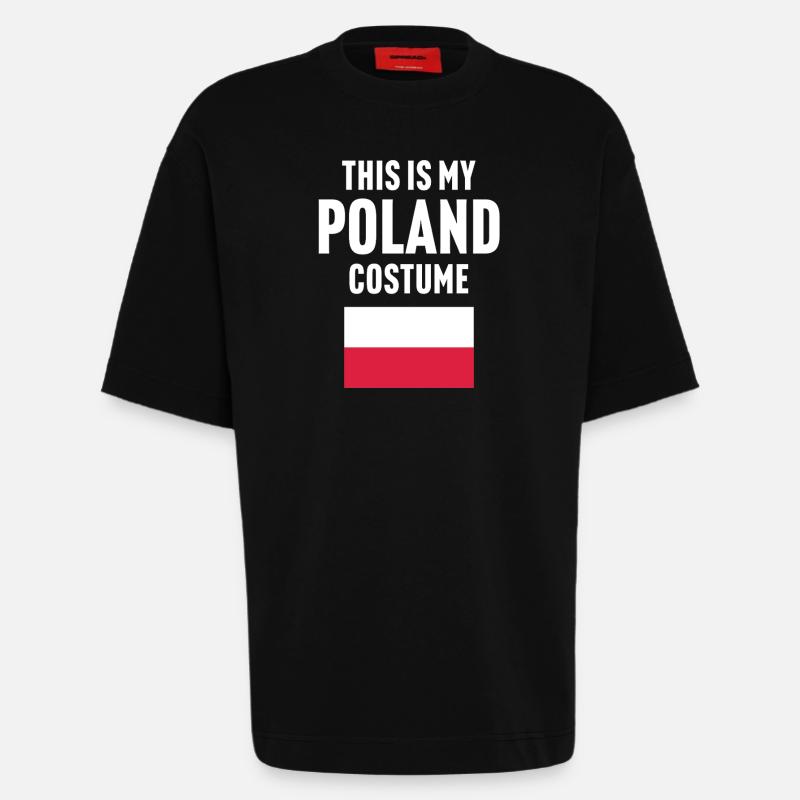 C’est mon costume de Pologne - T-shirt bio épais oversize fabriqué en UE - SOLID BLACK