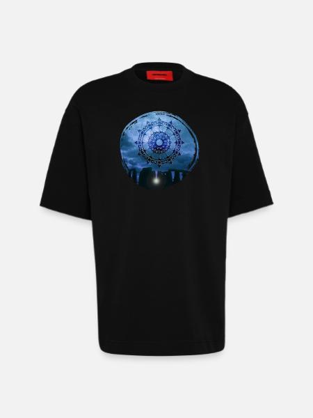 esprit celtique - T-shirt bio épais oversize fabriqué en UE - SOLID BLACK