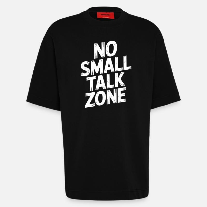 Pas de zone de bavardage - T-shirt bio épais oversize fabriqué en UE - SOLID BLACK