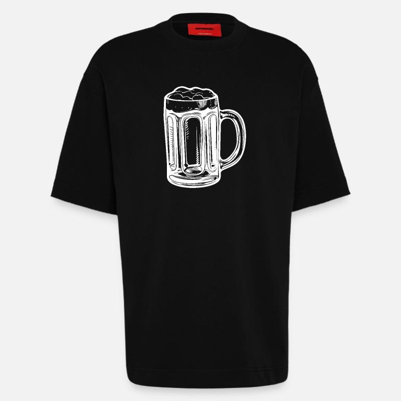 Bierkrug Bier - Heavyweight T-Shirt - made by SPREAD - SOLID BLACK