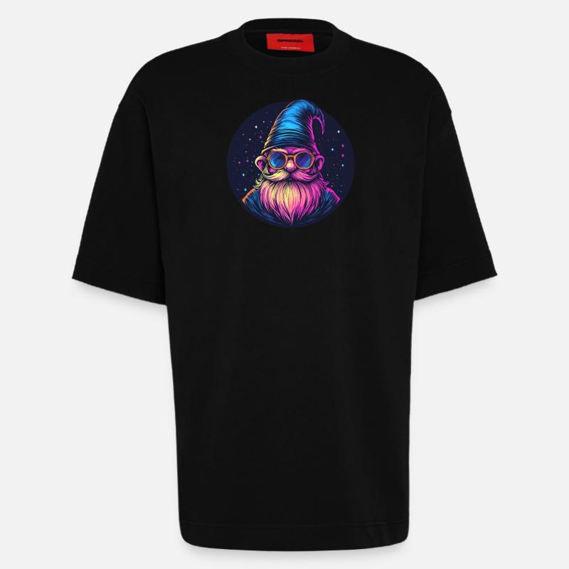 Space Dwarf Retro Look - Heavyweight T-Shirt - made by SPREAD  - SOLID BLACK