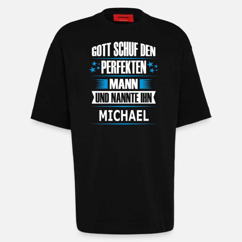MICHAEL - Heavyweight T-Shirt - made by SPREAD - SOLID BLACK