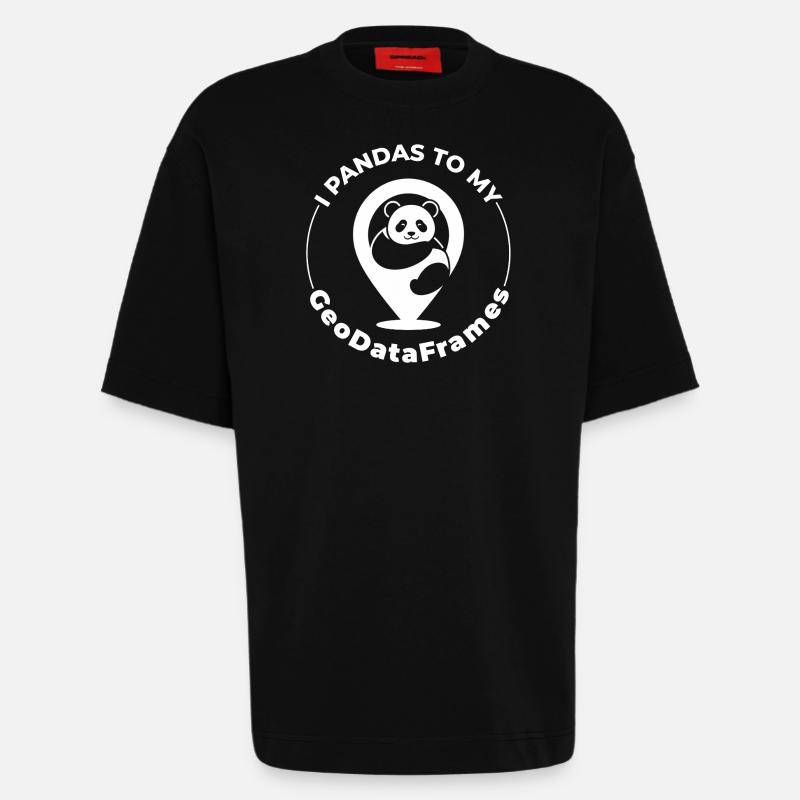 GeoDataFrames Pandas GIS Programmation Python - T-shirt bio épais oversize fabriqué en UE - SOLID BLACK