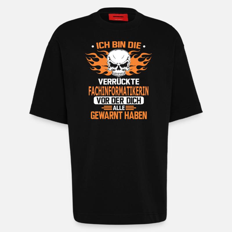 FACHINFORMATIKERIN - Heavyweight T-Shirt - made by SPREAD  - SOLID BLACK