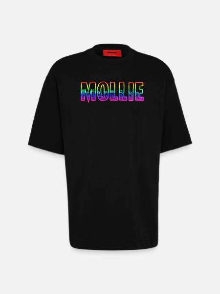 mollie rs rainbow - Heavyweight T-Shirt - made by SPREAD  - SOLID BLACK