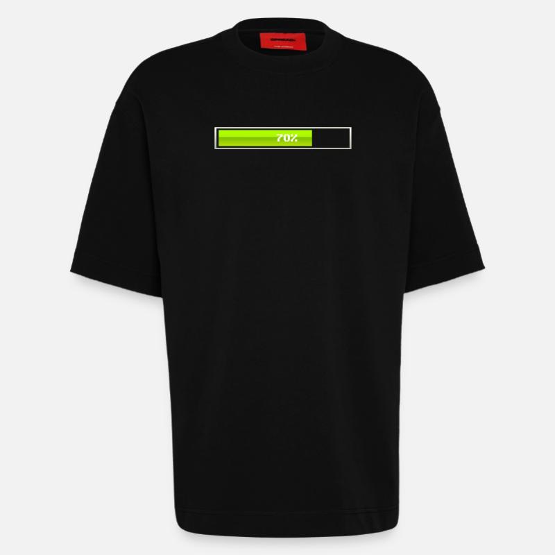 Loading bar is loading - Heavyweight T-Shirt - made by SPREAD  - SOLID BLACK